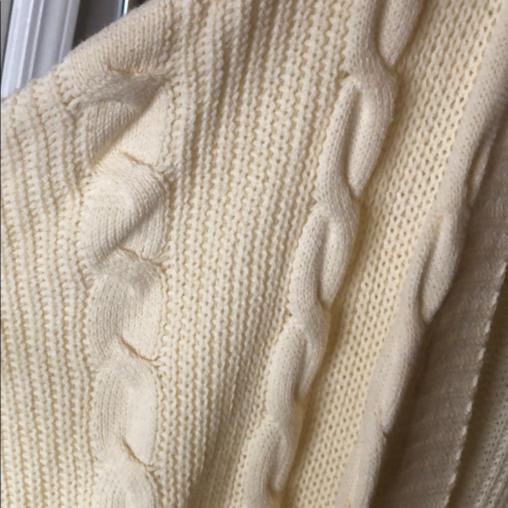Cream knit sweater cardigan - Picture 6 of 9